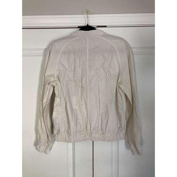 Billy Reid Light Windbreaker Bomber Style Jacket Crane Embroidery Womens Small - Picture 6 of 9